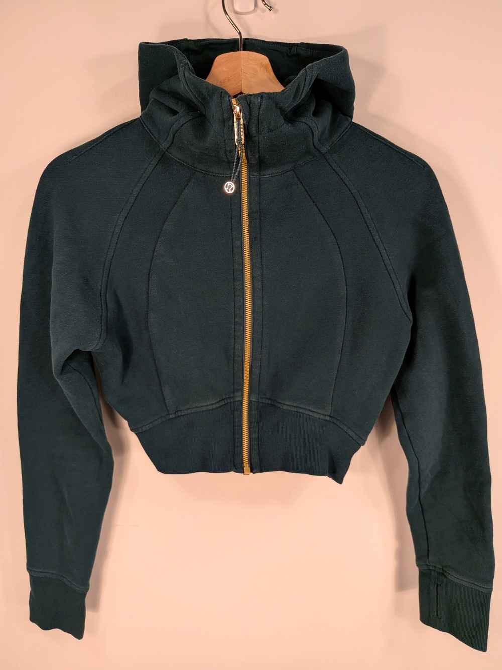 Lululemon Scuba Full Zip Cropped Hoodie Funnel Neck Size 4